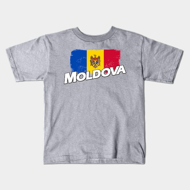 Moldova flag Kids T-Shirt by PVVD